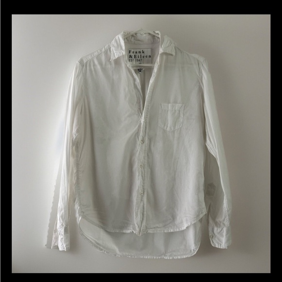 Frank and Eileen relaxed “Eileen” featherweight White Button Up shirt blouse XS - Picture 4 of 9